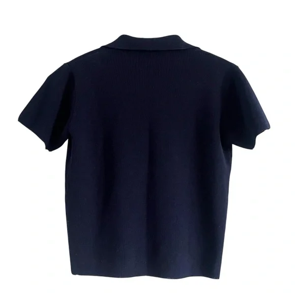 Vintage J. Crew Merino Wool Short Sleeve Knit Polo Top - Picture 2 of 4